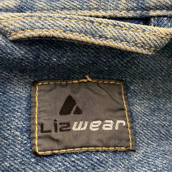 Liz Wear Blue Denim Vintage Vest Women's Size Medium Button Down  with P… - Picture 7 of 10